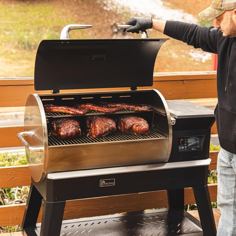 recteq Pellet Smoker Grill Deck Boss 800, Electric Pellet Smoker, Outdoor Grills & Smokers, Wi-Fi-Enabled BBQ Grill, 800 Sq Inches Cook Space