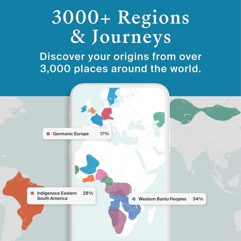 AncestryDNA + Traits Genetic Test Kit: Personalized Genetic Traits, DNA Ethnicity Test, Origins & Ethnicities, Complete DNA Test, Ancestry Reports