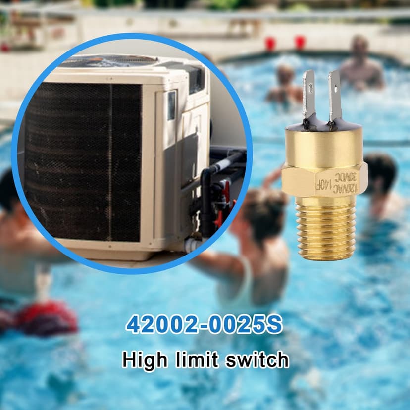 Automatic Gas Shutoff Switch for Pentair, 42002-0025S High Limit Switch Brass Pool Heater Switch Accessories for Pool & Spa Electrical Heater