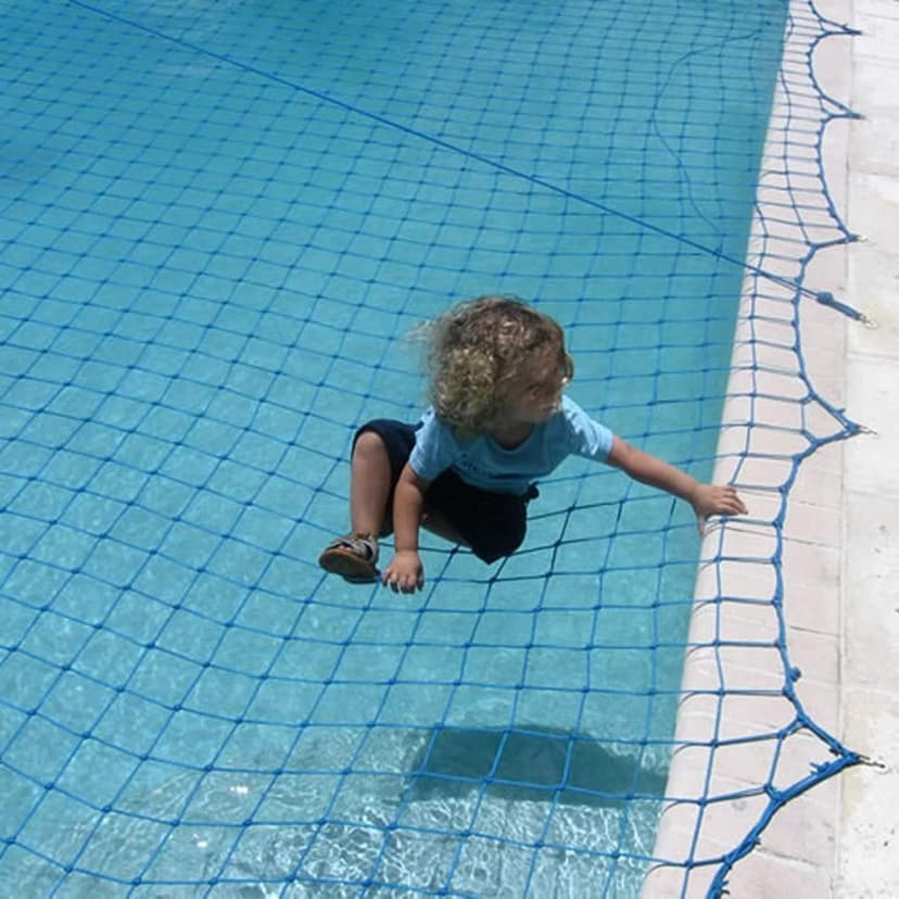 WaterWarden Premium Inground Pool Safety Net Cover 16' x 32', Rectangular, Heavy-Duty Protection, Easy to Apply, Remove and Store, UV Resistant, Reel Included, Protects Kids and Pets, Brass Anchors