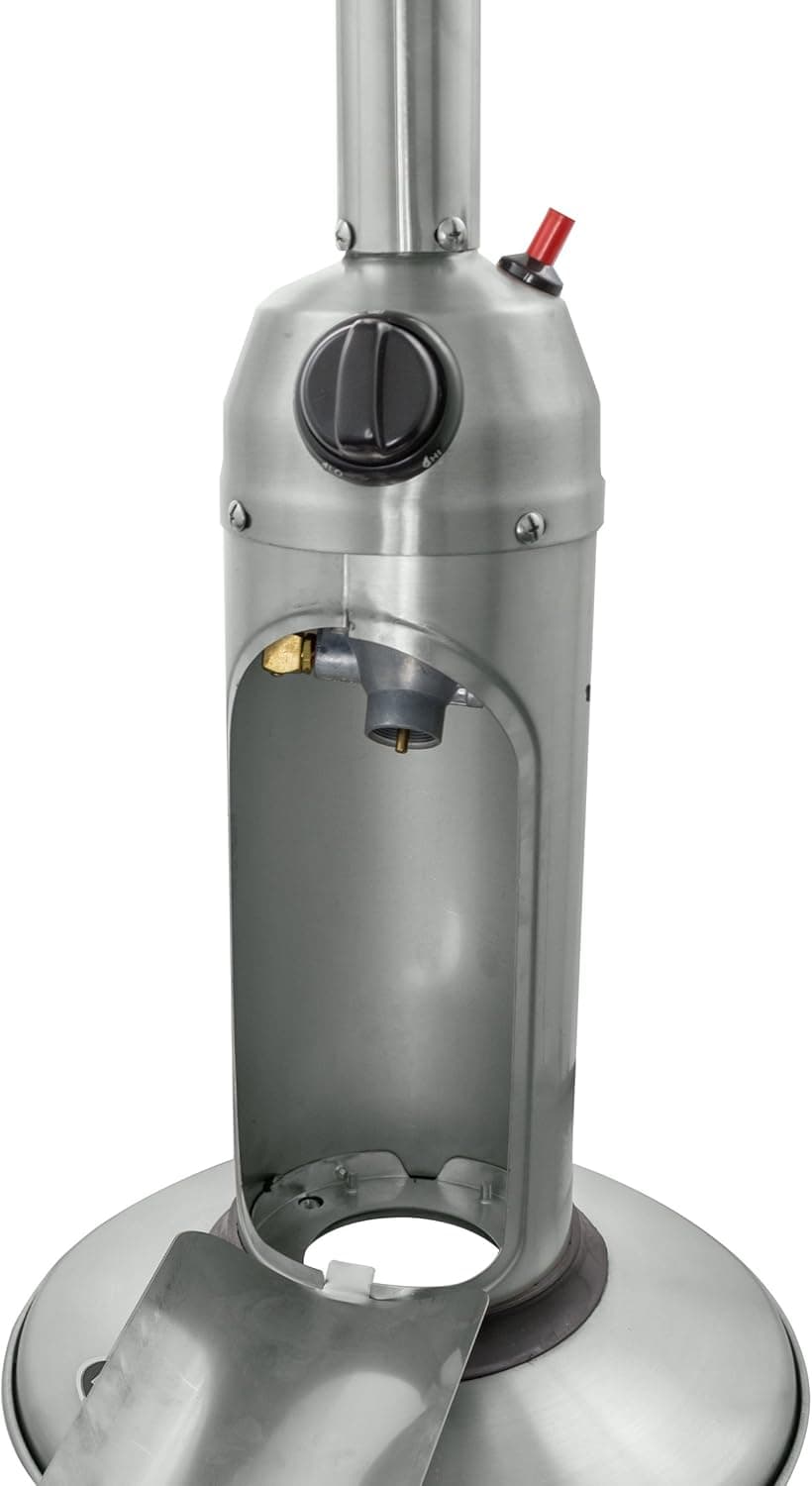 Hiland HLDS032-B Portable Table Top Patio Heater, 11,000 BTU, Use 1lb or 20Lb Propane Tank, Stainless Finish