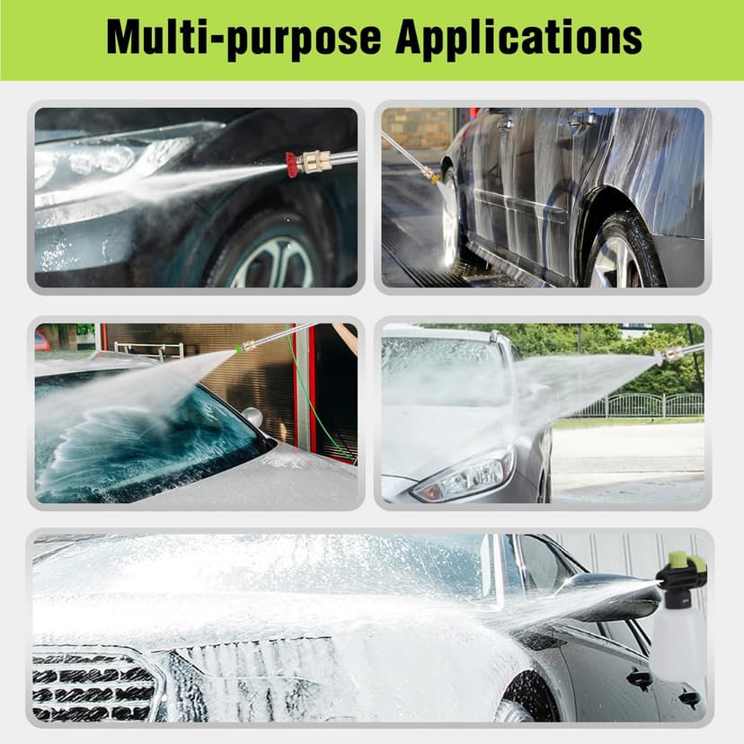 Electric Pressure Washer, 4500PSI 2.7GPM Electric Power Washer with Foam Cannon, 4 Nozzles, 35FT Power Cord, 25FT Hose, Turbo, Dirty Cut, Brush, Pressure Washer for Cars