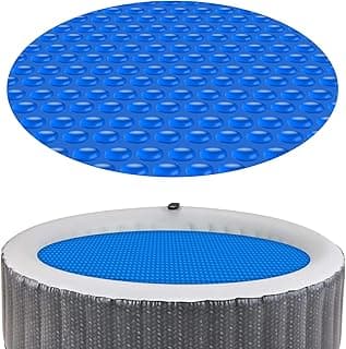 Hot Tub Spa Solar Bubble Cover Blanket for Round Inflatable Hot Tub Spa Pool Thermal Insulation Floating Bubble Wrap Covers (6 Ft)