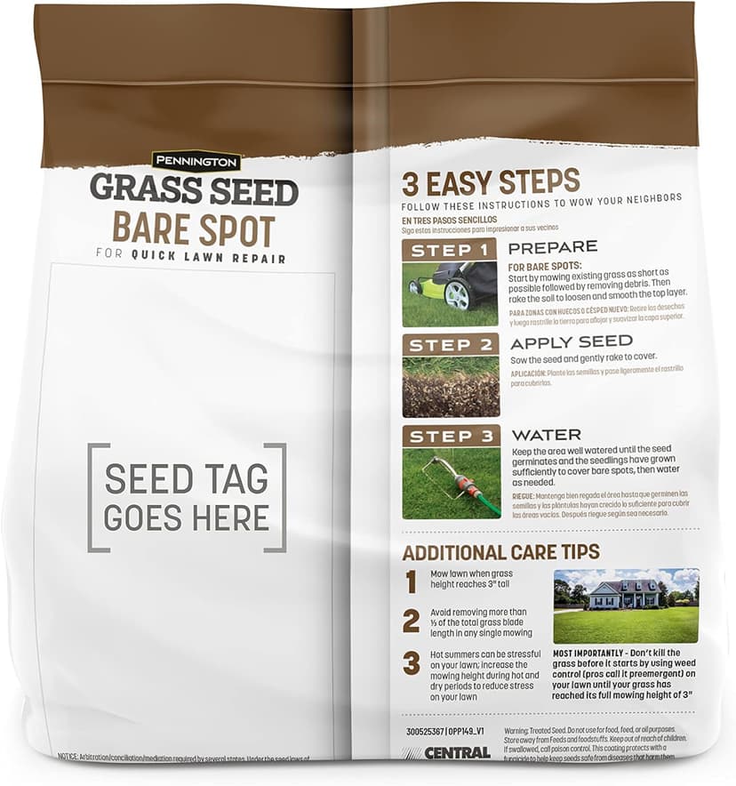 Pennington Bare Spot Repair Penkoted Grass Seed Mixture Central 1 lb