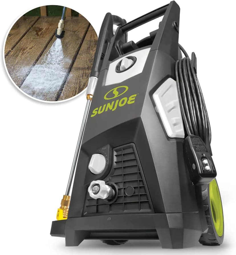 Sun Joe Electric Pressure Power Washer, 2000 PSI (PWMA Certified), 1.1 GPM, Dual Soap Tanks, SPX3500 (35-FT GFCI Water-Safe, Power Cord)