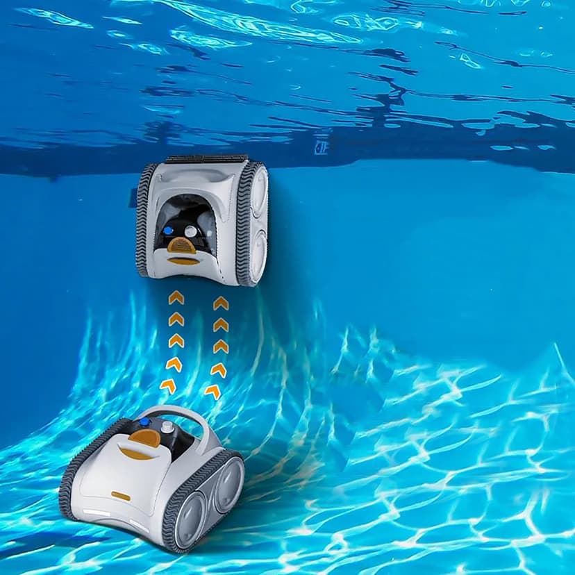 Pool Robot for Inground Pools Wall Floor Waterline Cleaning, 0-90° Wall-Climbing Automatic Swimming Pool Robot, 7800 mAh Battery Last 150 Mins, 2h Fast Charge, up to3500 sq.ft