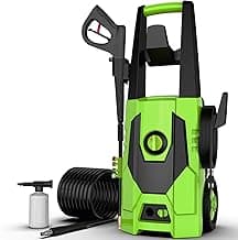 AgiiMan Electric Pressure Washer - 4800PSI Max 3.2 GPM Power Washer with 35FT Power Cord, 20FT Hose, Soap Tank, High Pressure Washer Electric Powerd Car Cleaning for Garden, Patios, Yard, Green