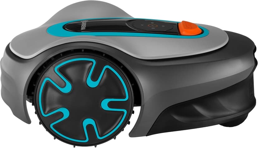 GARDENA 15201-20 SILENO Minimo - Automatic Robotic Lawn Mower with Bluetooth app, Boundary Wire - for lawns up to 2700 Sq Ft, Made in Europe, Grey