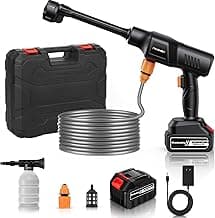 Cordless Power Washer, 900 PSI Cordless Pressure Washer, Portable Power Washer with 20000mAh Battery&Charger & 6-in-1 Nozzle, 17FT Drain Hose, Portable Pressure Washer for Car WashHomeYard
