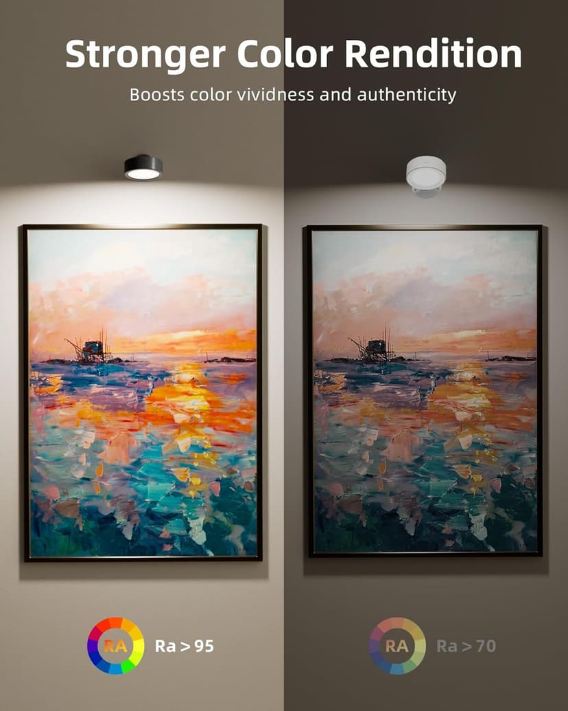 EZVALO LED Wall Mounted Lights, 5500mAh Rechargeable Wall Sconces Lamp, 3 Color Temps & Remote and Touch Control, 360°Rotation Dimmable Cordless Wall Light for Bedroom Reading Study Bedside (2 Pack)
