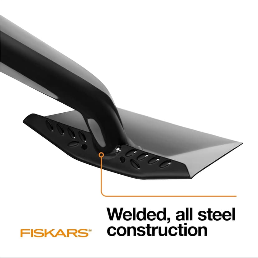 Fiskars 46" Spade Garden Shovel, Steel Flat Spade with Ergonomic D-Handle, Sharp Blade Square Shovel for Lawn Edging, Digging, Heavy Duty Yard Tool, Easy Cuts in Grass and Turf