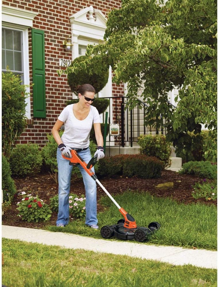 BLACK+DECKER Combination String Trimmer, Lawn Mower, and Edger, Cordless 3-in-1 (MTC220)