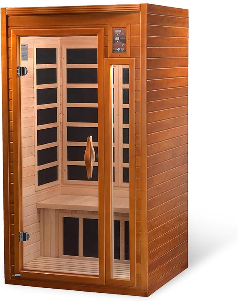 DYNAMIC SAUNAS 2-Person Home Sauna with Infrared Lighting and Integrated Speakers, Barcelona - Personal Indoor Luxury Spa for House and Gym