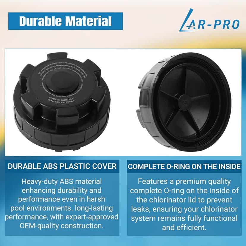 AR-PRO Replacement Chlorinator Lid Cover for CL200, CL220, and CLX200CA - Compatible with Hayward Pool Automatic Chlorinator Parts - Made of Durable ABS Material