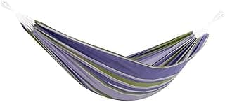 Vivere Brazilian Style Double Cotton Hammock with Polyester End Strings, 450 lb Weight Capacity (Tranquility)