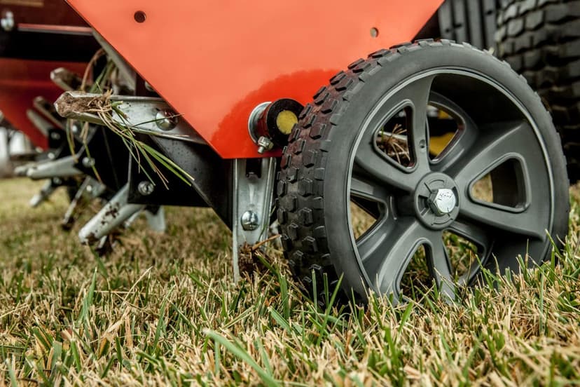 Agri-Fab 45-0299 48" Tow Behind Lawn Plug Aerator with Universal Hitch; Designed to Pull Behind Lawn & Garden Tractors