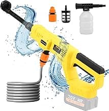 Cordless Pressure Washer for DeWalt 20V Max Battery, Portable Cordless Power Washer 1000PSI, Handheld Car Pressure Washer with 6-in-1 Nozzle for Patio Car Floor Fence Deck Indoor(Tool Only)