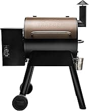 Traeger Grills Pro 22 Wood Pellet Grill & Smoker, Electric Pellet Smoker Grill Combo, 6-in-1 BBQ Versatility, 572 sq. in. Grilling Capacity, Meat Probe, 450 Degree Max Temperature, 18LB Hopper, Bronze