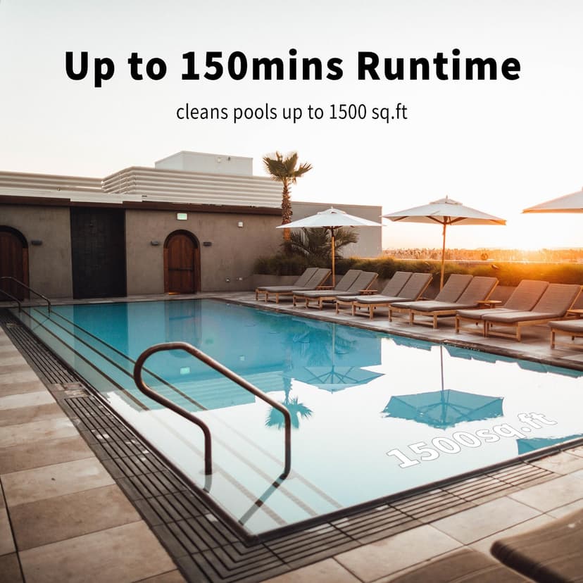 Black Pearl Ultra Robotic Pool Cleaner – Battery-Powered Inground Vacuum for Pools Up to 10 Ft Deep – Wall Climber – 150 Min Runtime – 7 Quart Top Load Filter – 2-Year Warranty