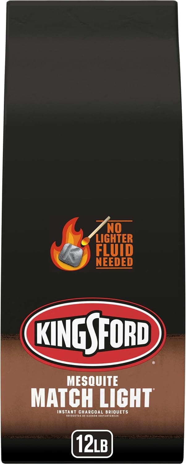 Kingsford Match Light Instant Charcoal Briquettes, BBQ Charcoal for Grilling, Mesquite, 8 Pounds, Packaging May Vary