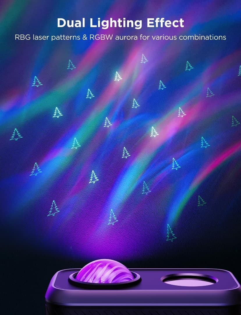 Govee Outdoor Projector Light, Laser and Aurora Star Projector Light for Indoor and Outdoor Decor, 16 RGB Patterns, RGBW Aurora, 51 Scene Modes, Works with Alexa, Google Assistant, Matter