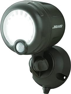 Beams MB360XT 200 Lumen Wireless Battery Operated Powered Motion Sensing LED Spotlight, 1-Pack, Brown