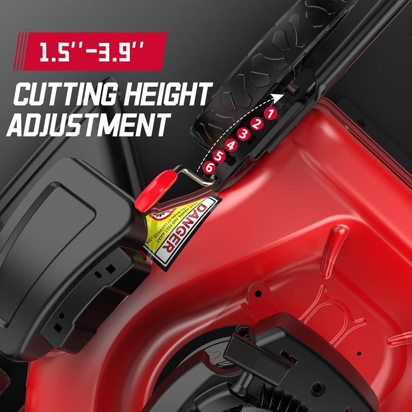 PowerSmart 21" 2-in-1 Push Lawn Mower, 125cc Engine, Adjustable Cutting Height, Lightweight, Easy Assembly