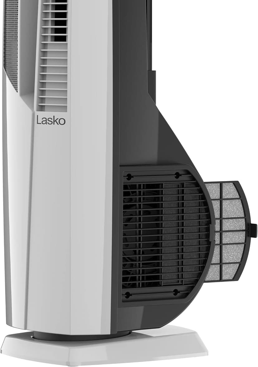 Lasko Oscillating Hybrid Fan and Space Heater for Home, All Season High Velocity Hybrid with Tip-Over Switch, Remote Control, Timer and Thermostat, 37.5 Inches, White, 1500W, FHV820