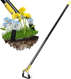 Hoe Garden Tool - Heavy Duty Hula Garden Hoe for Easy Weeding,30-54 Inch Long Handle Stirrup Hoes Gardening Tools,Scuffle Action Loop Hoe for Flower Beds,Yards,Mulch Areas