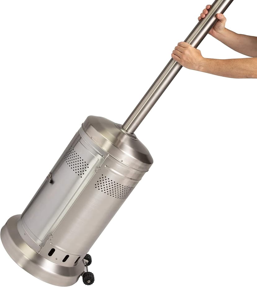 Cuisinart COH-300 Propane Push Start Ignition, 47,000 BTU Burner, Heats up to 200 sq. ft, 32" (L) x 85" (H), Stainless Steel Outdoor Patio Heater