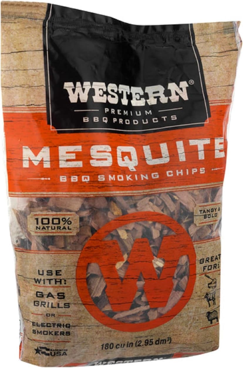 Masterbuilt MB20070210 Analog Electric Smoker with 3 Smoking Racks, 30 inch, Black & Western Premium BBQ Smoking Chips, Mesquite BBQ