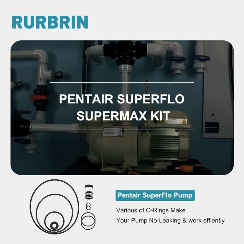 PS-200 Pump Seal & O-Ring Rebuild Repair Kit Compatible with Pentair Super-Flo, Super-Max Pump Kit 111, wtih Water Slinger