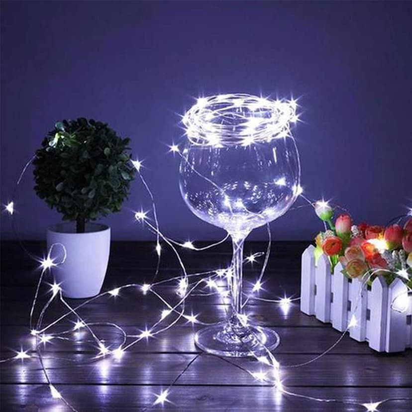 ZNYCYE Fairy Lights Battery Operated,24 Packs 9.8FT 30LEDs+ 6 Replacement Batteries Firefly Lights Copper Wire String Lights(NO Timer) for Bedroom Wedding Mason Jar Dorm Decor(Cool White)