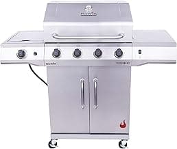 Charbroil Performance Series Convective 4-Burner with Side Burner Cabinet Propane Gas Grill, Stainless Steel - 463354021