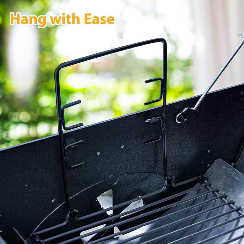 27 inch Charcoal Ash Pan Replacement for Char-Griller 1224 1324 2121 2222 2727 2828 2929, for Charbroil 17302056 Grill Grates Replacement with 2pcs Grate Hanger