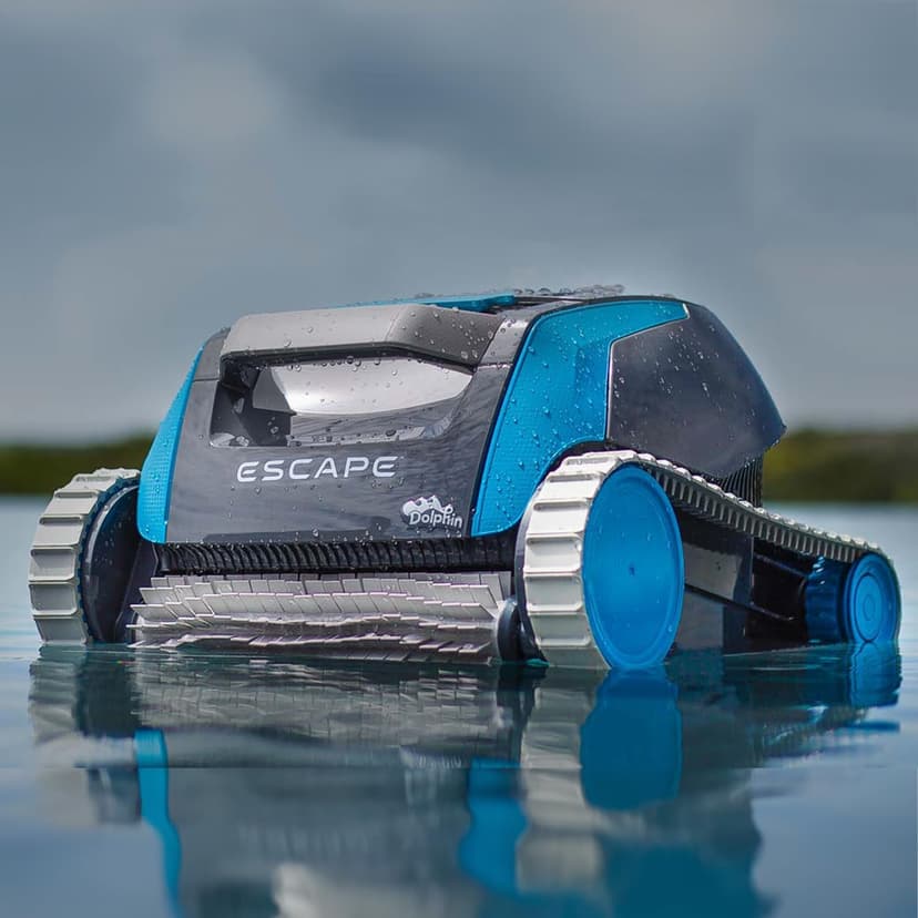 Dolphin Escape Robotic Pool Cleaner (2024 Model) — Massive Top-Loading Filter, Dual Motors, HyperBrush, HyperGrip Tracks, Smart Navigation — for Above Ground & In-Ground Pools up to 33ft