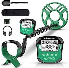 Metal Detector for Adults Waterproof-Professional Higher Accuracy Gold Detector with LCD Display,5 Mode,Advanced DSP Chip 12" Coil(Green)