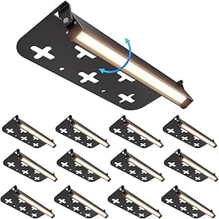 12 Pack 7 Inch Retaining Wall Lights, 5W LED Hardscape Lighting 12V AC/DC Low Voltage Step Lights Outdoor, 2700K Soft White IP65 Waterproof Landscape Lighting for Patio Walls Stairs
