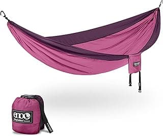 ENO SingleNest Hammock - Lightweight, 1 Person Portable Hammock - for Camping, Hiking, Backpacking, Travel, a Festival, or The Beach - Berry/Plum