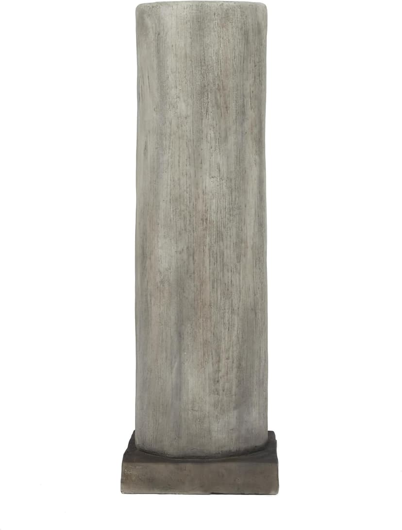 The Novogratz Magnesium Oxide Decorative Garden Sculpture Indoor Outdoor Easter Island Head Garden Statue, Outdoor Sculpture 10" x 10" x 33", Brown