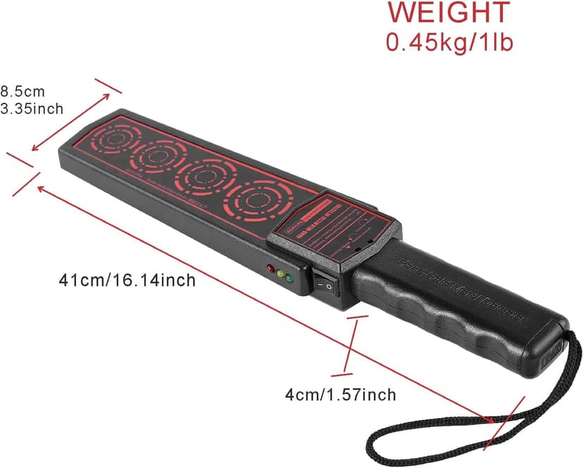 Hand Held Metal Detector Wand,Portable High Sensitivity Security Wand and Woodworking Scanner Tool
