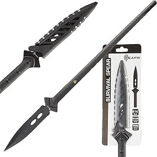 Reapr 11703 Survival Spear, Stainless Steel Hunting Spear, Tactical Throwing Spear, Nylon-Fiberglass Tactical Spear Handle, Decisive Hunting Gear