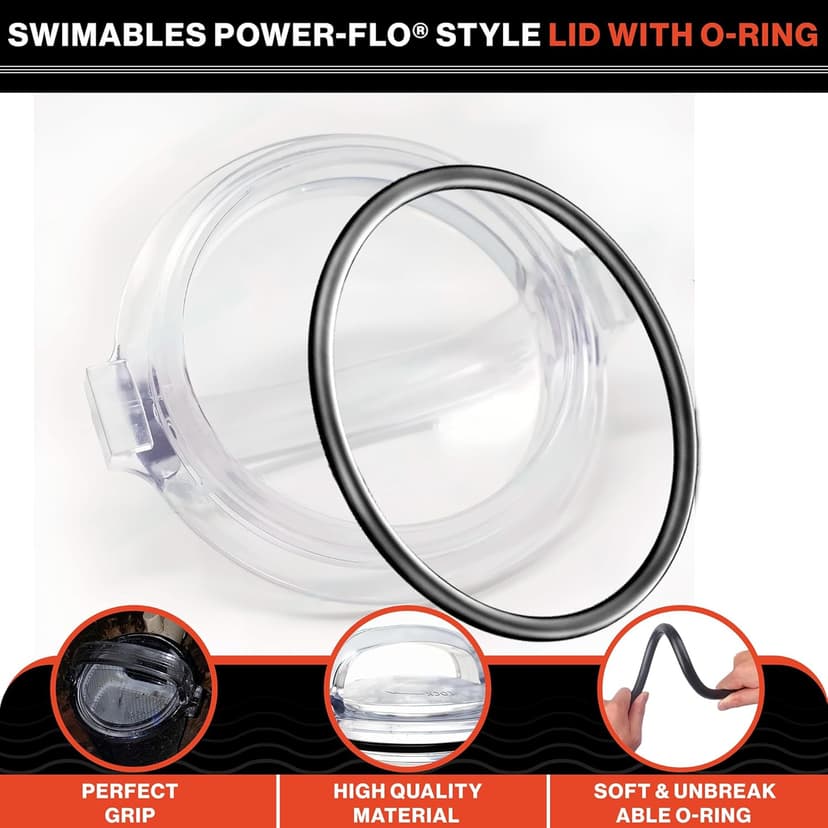 Swimables Pump Lid and Lid Oring Compatible with Hayward Powerflo SPX1500D2A | Pro Grade Pump Lid Made to Work with Hayward Pump Parts | Excellent Hayward Pump Lid Replacement | Oring Included