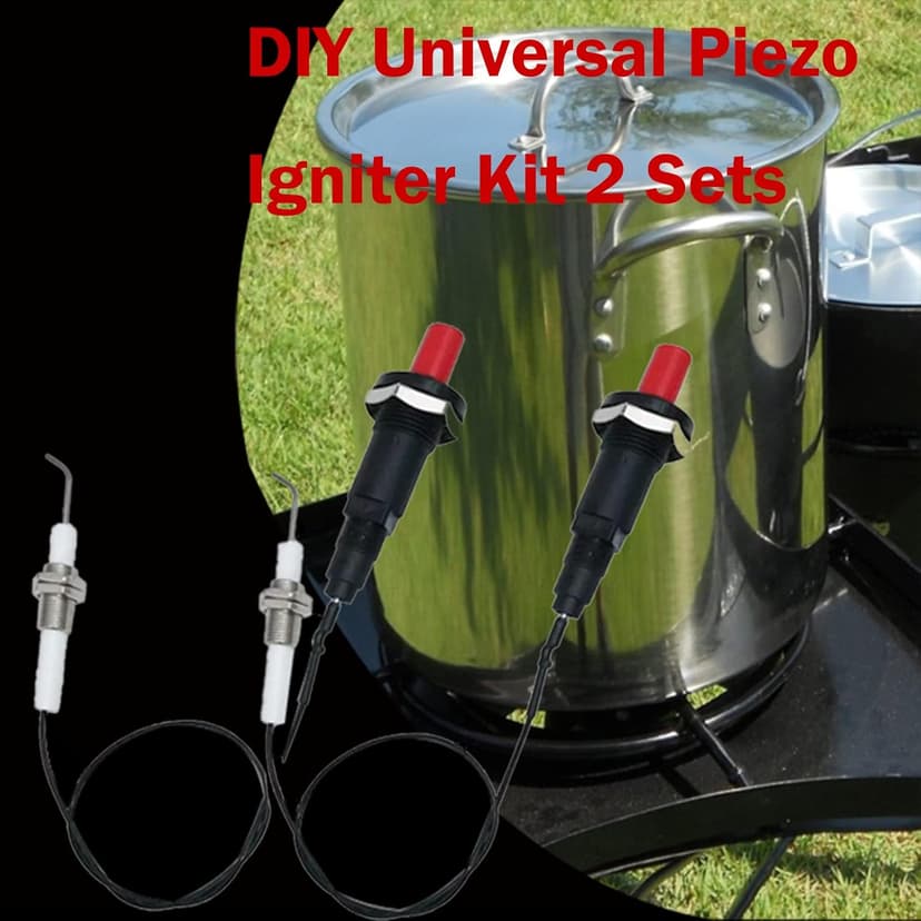 MENSI 11.8” Universal LP Propane Natural Push Button Piezo Igniter Kit for Gas Grill,Range,Heater,Stove Spaker Generator Ignition Set 2PCS/Lot