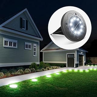 Brightown Solar Lights Outdoor Waterproof, 12 Packs LED In-Ground Lights Outdoor Solar Lights for Yard Patio Garden Lawn Deck Outside Pathway Walkway Sidewalk, White