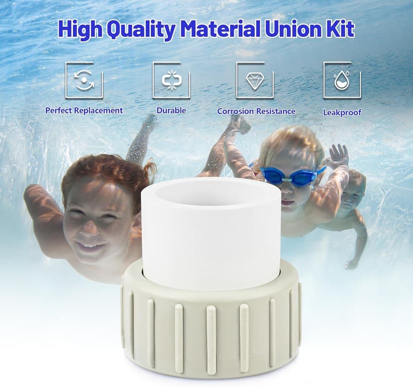 Pool Pump Union Fittings Replacement Pentair SuperFlo & SuperFlo Variable Speed Pool Pump, 2 Inch 350157 PVC Union for Pentair SuperFlo VS 342001-2 Pack