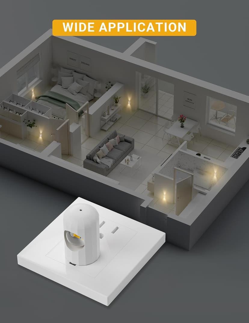 6-Pack LED Night Light Plug-in Wall Outlet Light, Soft White,Dusk to Dawn Nightlight,Ambient Lighting,Nightlight for Bedroom, Bathroom, Nursery, Hallway, Kitchen