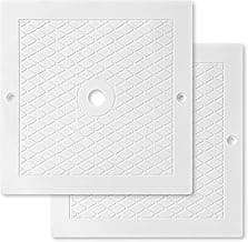 10'' Pool Skimmer Lid/Cover Replacement for Hayward SPX1082E, SP082 1083 1084 1085 SP1086, Square Skimmer Basket Deck Covers Plate for Inground Pools, Heavy Duty Plastic, White, 2 Pack