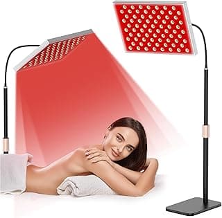 Red Light Therapy for Body, Infrared Light Therapy Panel with Stand, Red Light Therapy Lamp, 660nm Deed Red Light and 850nm Near Infrared LED Red Light Therapy Device at Home for Face and Body