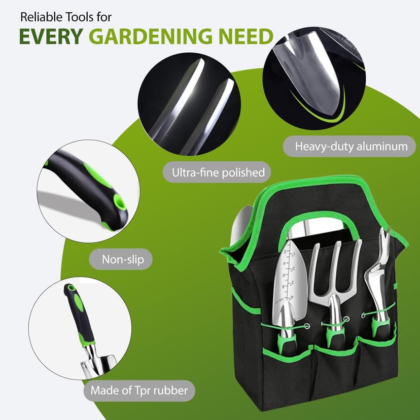 Garden Tool Set 39 Piece, Succulent Set, 9 Piece Heavy-Duty Tool Set, 39.4-inch Gardening mat, Indoor and Outdoor Gardening Tool, Essential Tool Gifts for Men, Women, and Beginners
